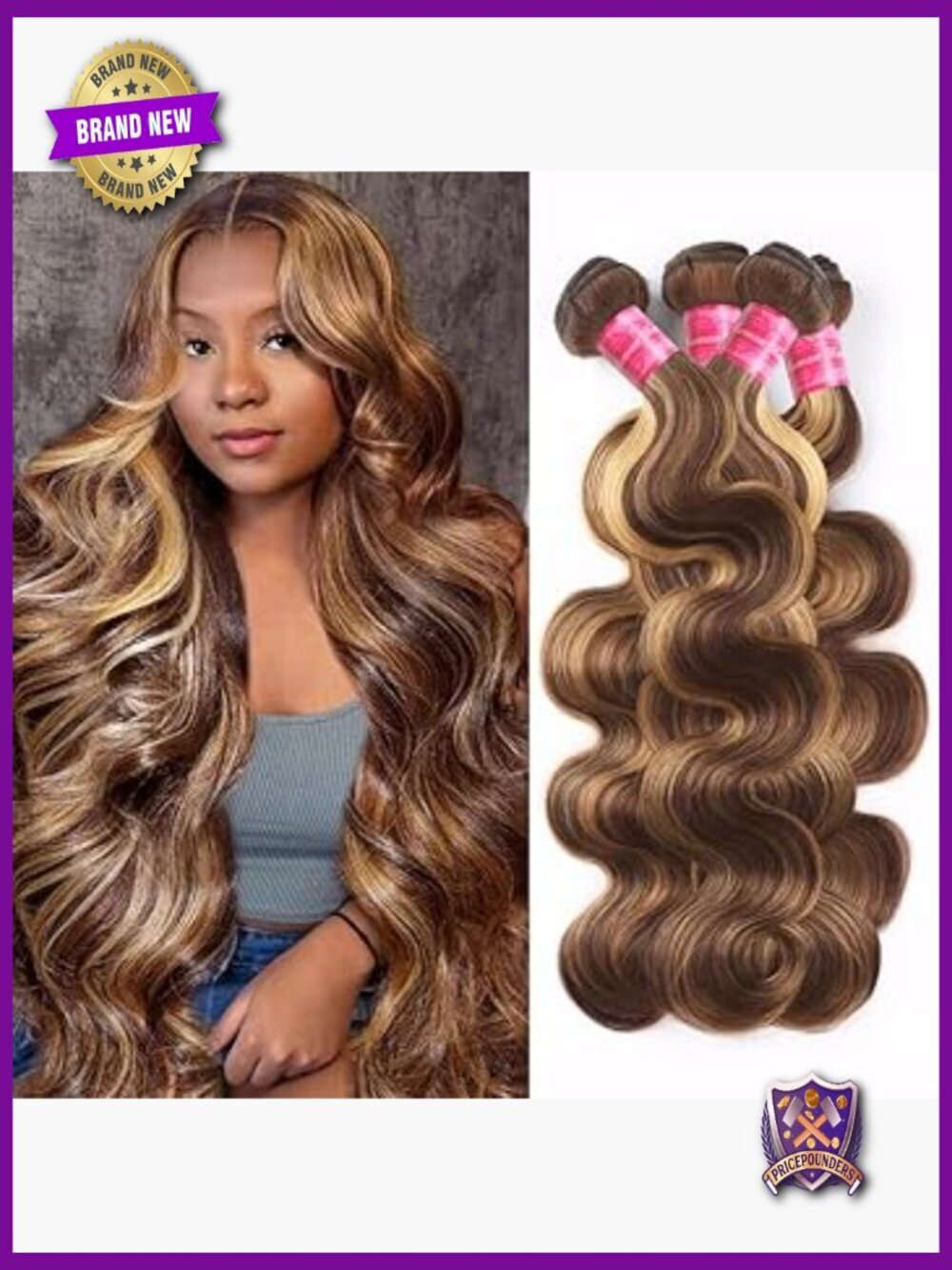 Body Wave 100% Brazilian Virgin Human Hair Bundles 4 Bundles 16-22 Inch